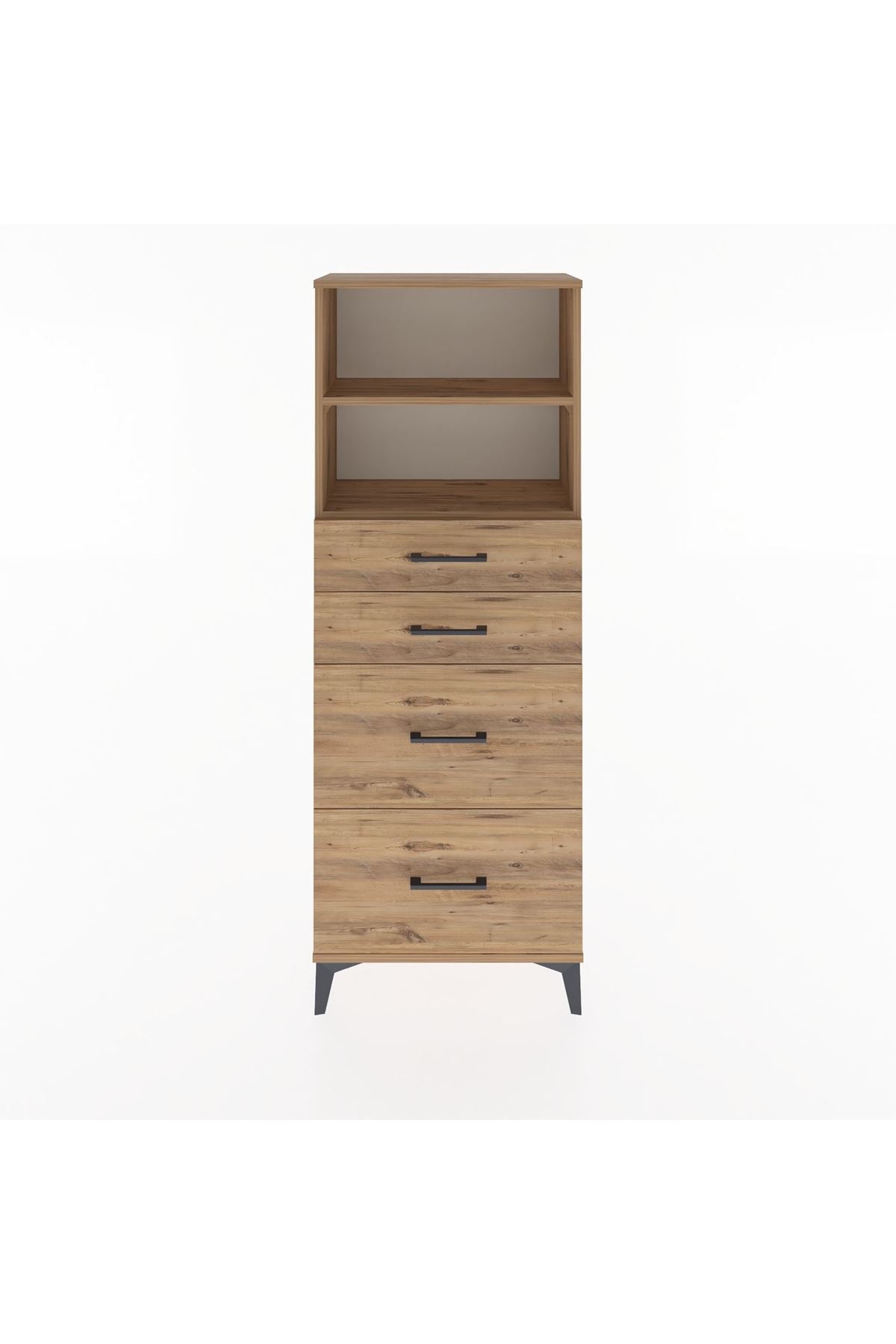 Arges Dolap 2 Raflı 4 Çekmeceli 60x30x163 - S20M066V9A