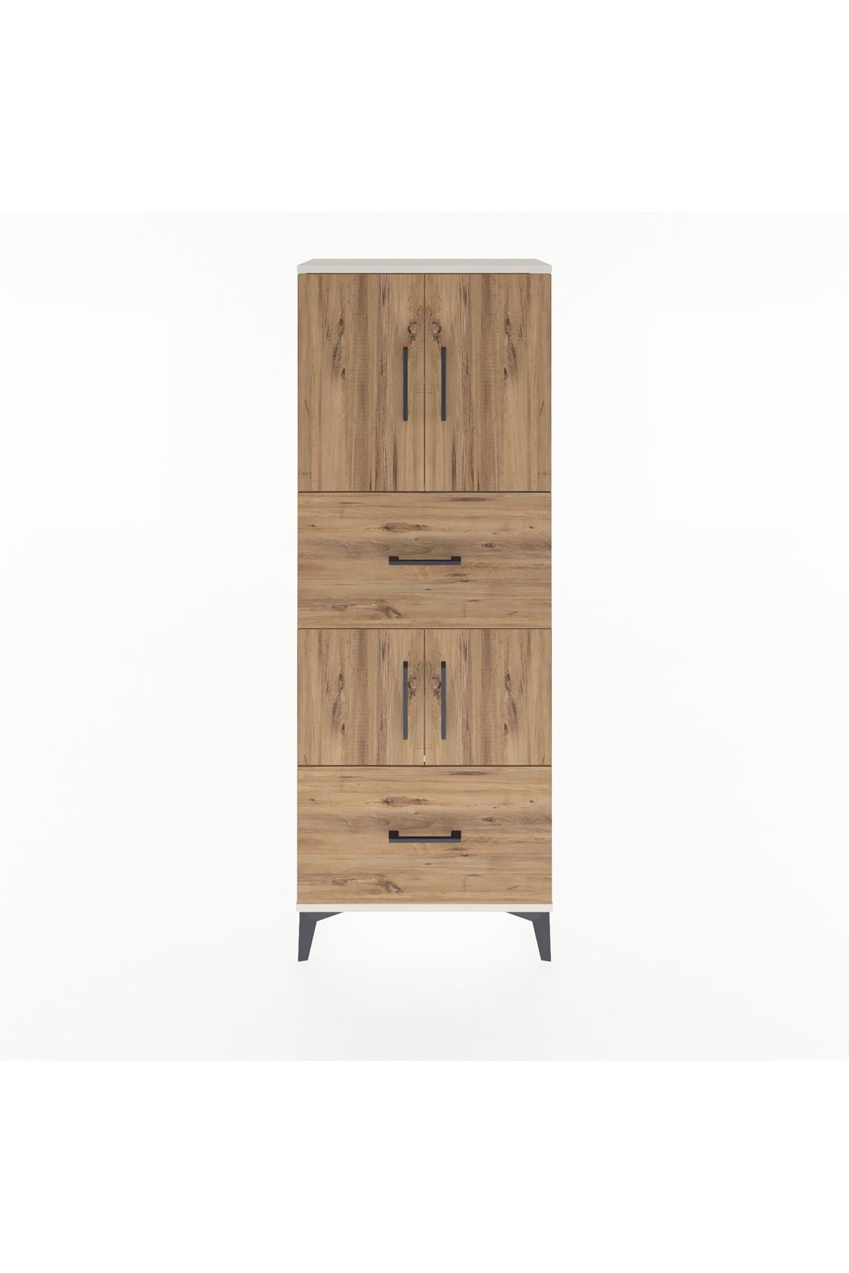 Arges Dolap 3 Raflı 2 Çekmeceli 4 Kapaklı 60x30x163 - S20M067V3A