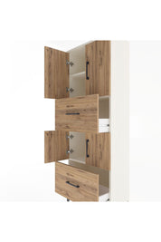 Arges Dolap 3 Raflı 2 Çekmeceli 4 Kapaklı 60x30x163 - S20M067V3A