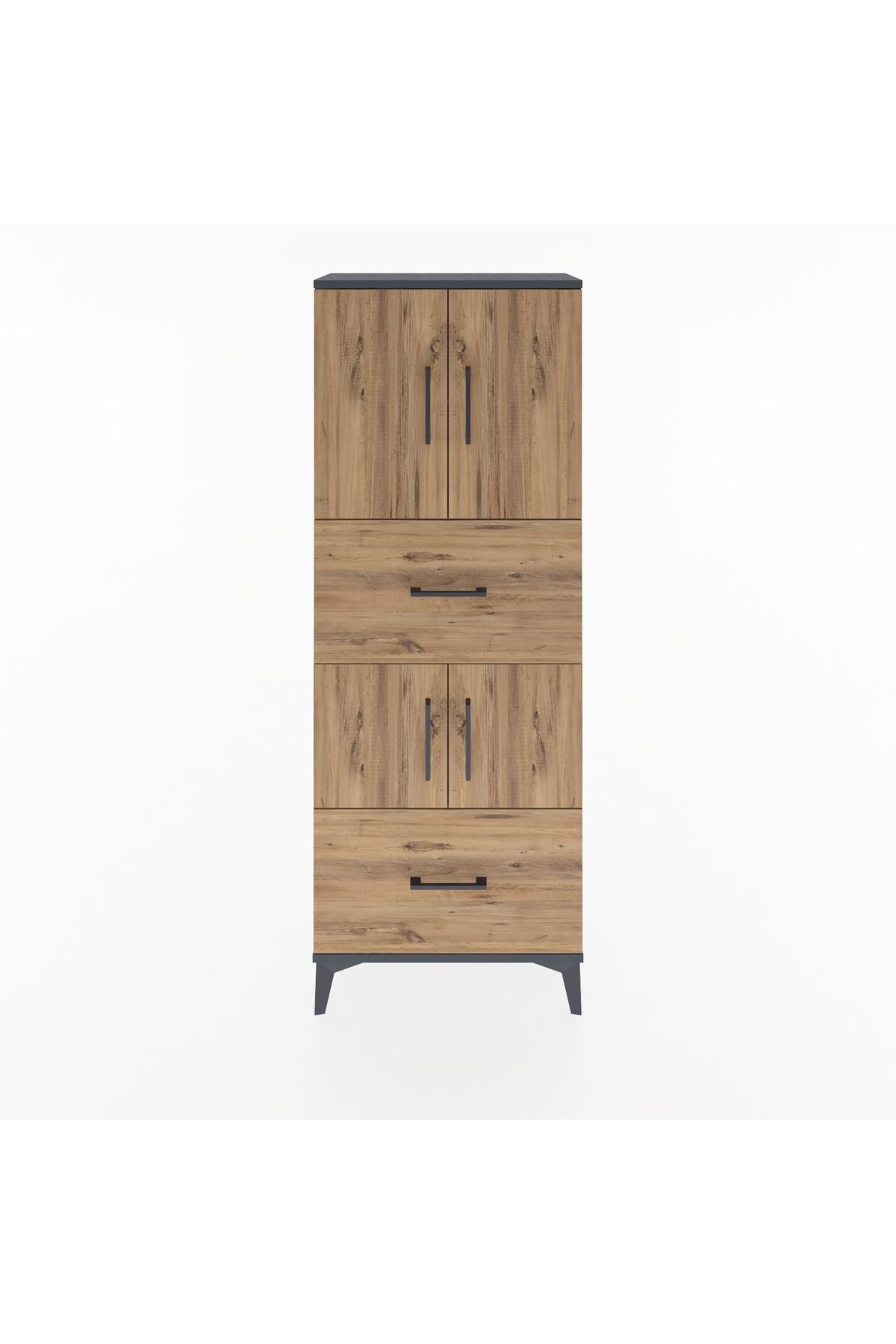 Arges Dolap 3 Raflı 2 Çekmeceli 4 Kapaklı 60x30x163 - S20M067V6A