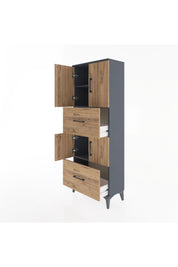 Arges Dolap 3 Raflı 2 Çekmeceli 4 Kapaklı 60x30x163 - S20M067V6A