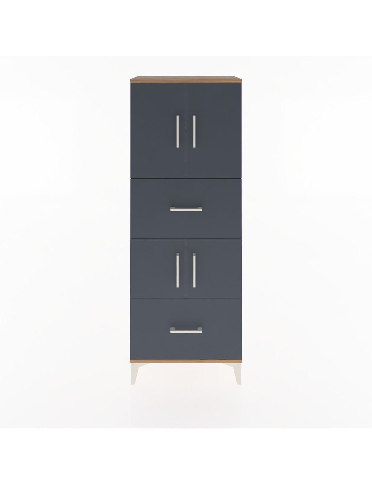 Arges Dolap 3 Raflı 2 Çekmeceli 4 Kapaklı 60x30x163 - S20M067V8A