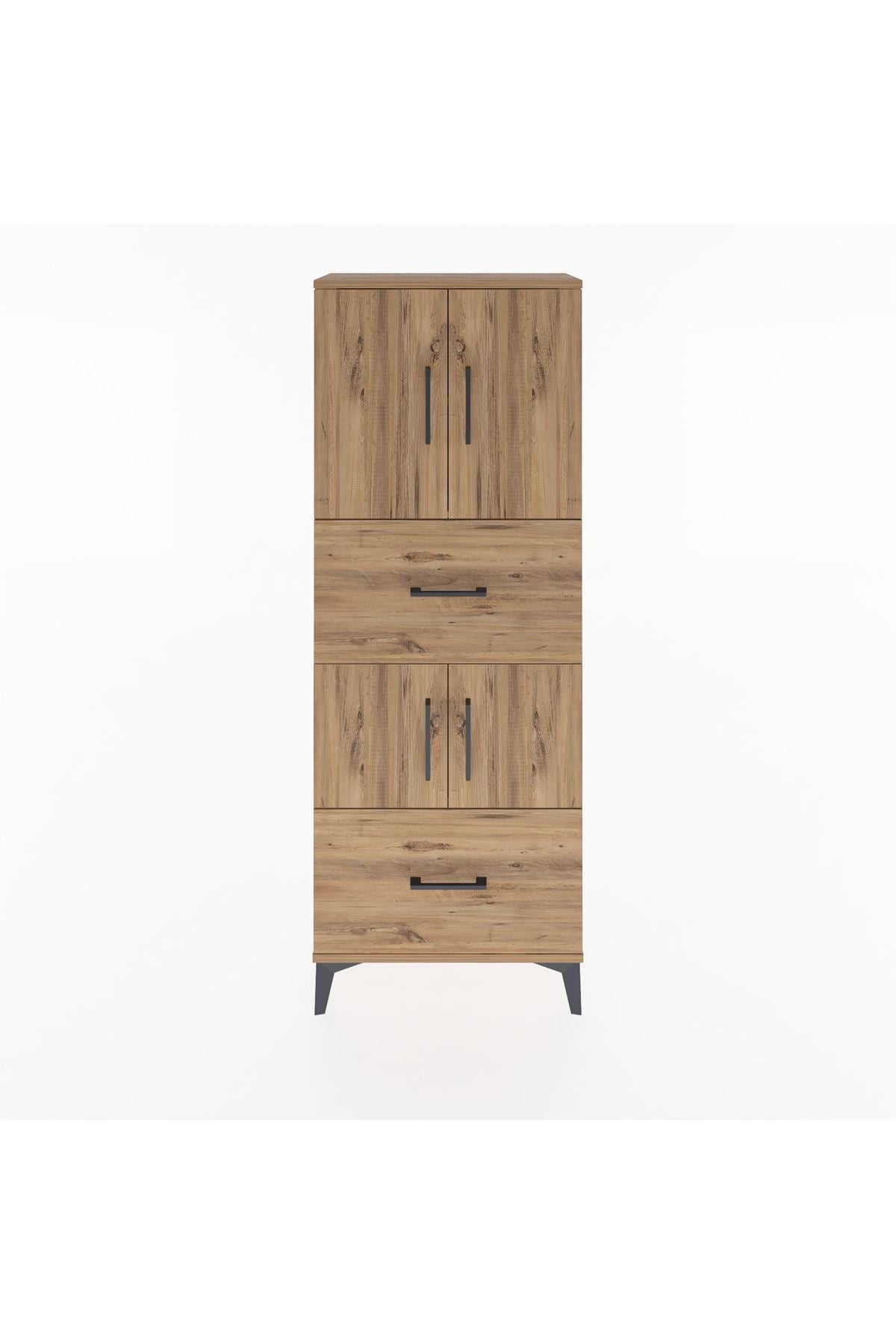Arges Dolap 3 Raflı 2 Çekmeceli 4 Kapaklı 60x30x163 - S20M067V9A