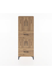 Arges Dolap 3 Raflı 2 Çekmeceli 4 Kapaklı 60x30x163 - S20M067V9A