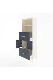 Arges Dolap 3 Raflı 2 Çekmeceli 2 Kapaklı 60x30x163 - S20M068V2A