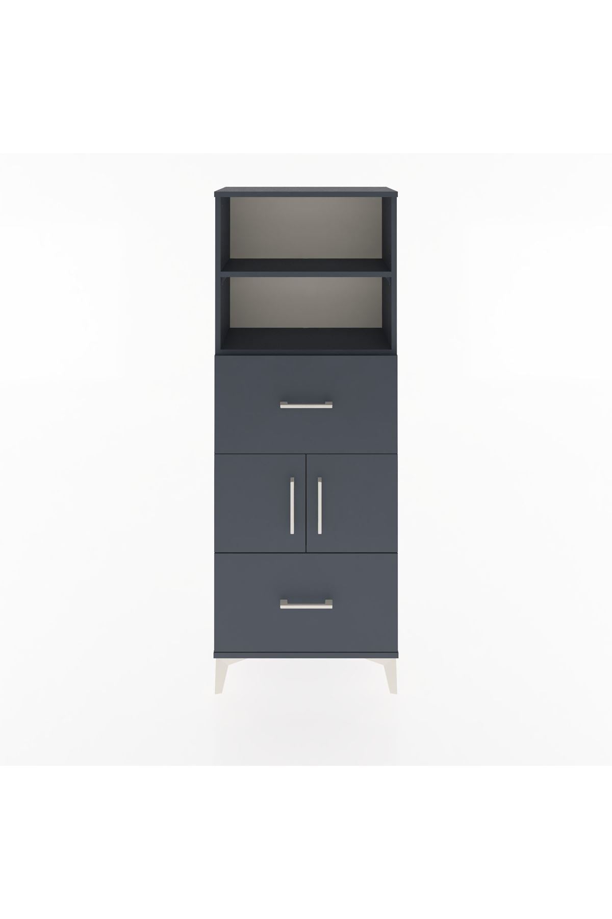 Arges Dolap 3 Raflı 2 Çekmeceli 2 Kapaklı 60x30x163 - S20M068V5A