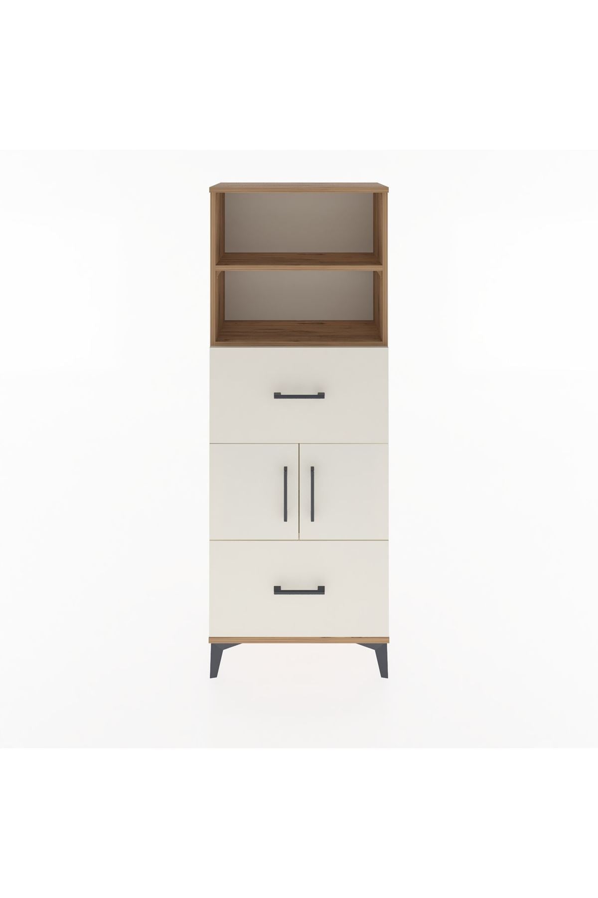 Arges Dolap 3 Raflı 2 Çekmeceli 2 Kapaklı 60x30x163 - S20M068V7A