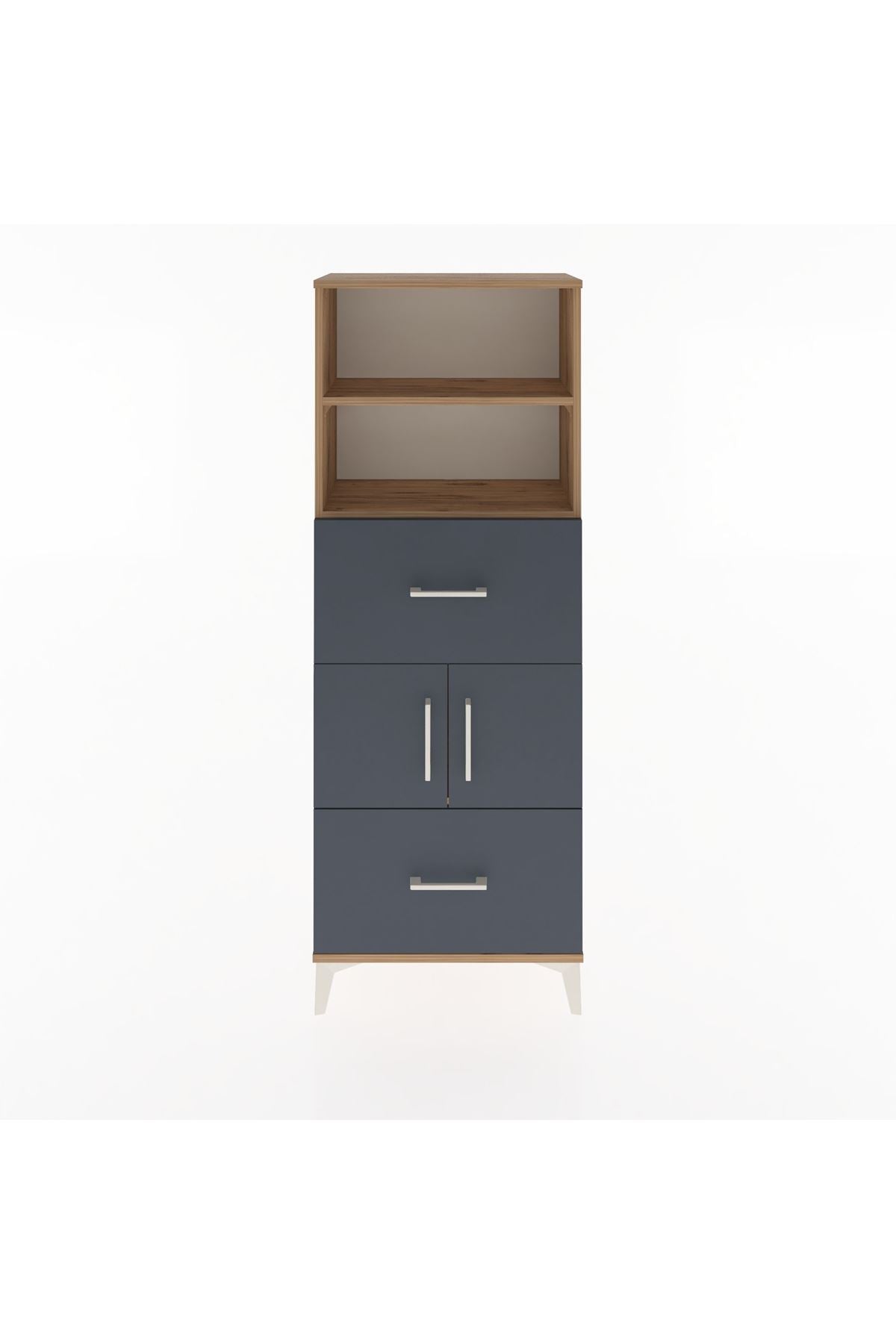 Arges Dolap 3 Raflı 2 Çekmeceli 2 Kapaklı 60x30x163 - S20M068V8A
