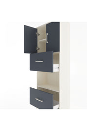 Arges Dolap 3 Raflı 2 Çekmeceli 2 Kapaklı 60x30x163 - S20M069V2A