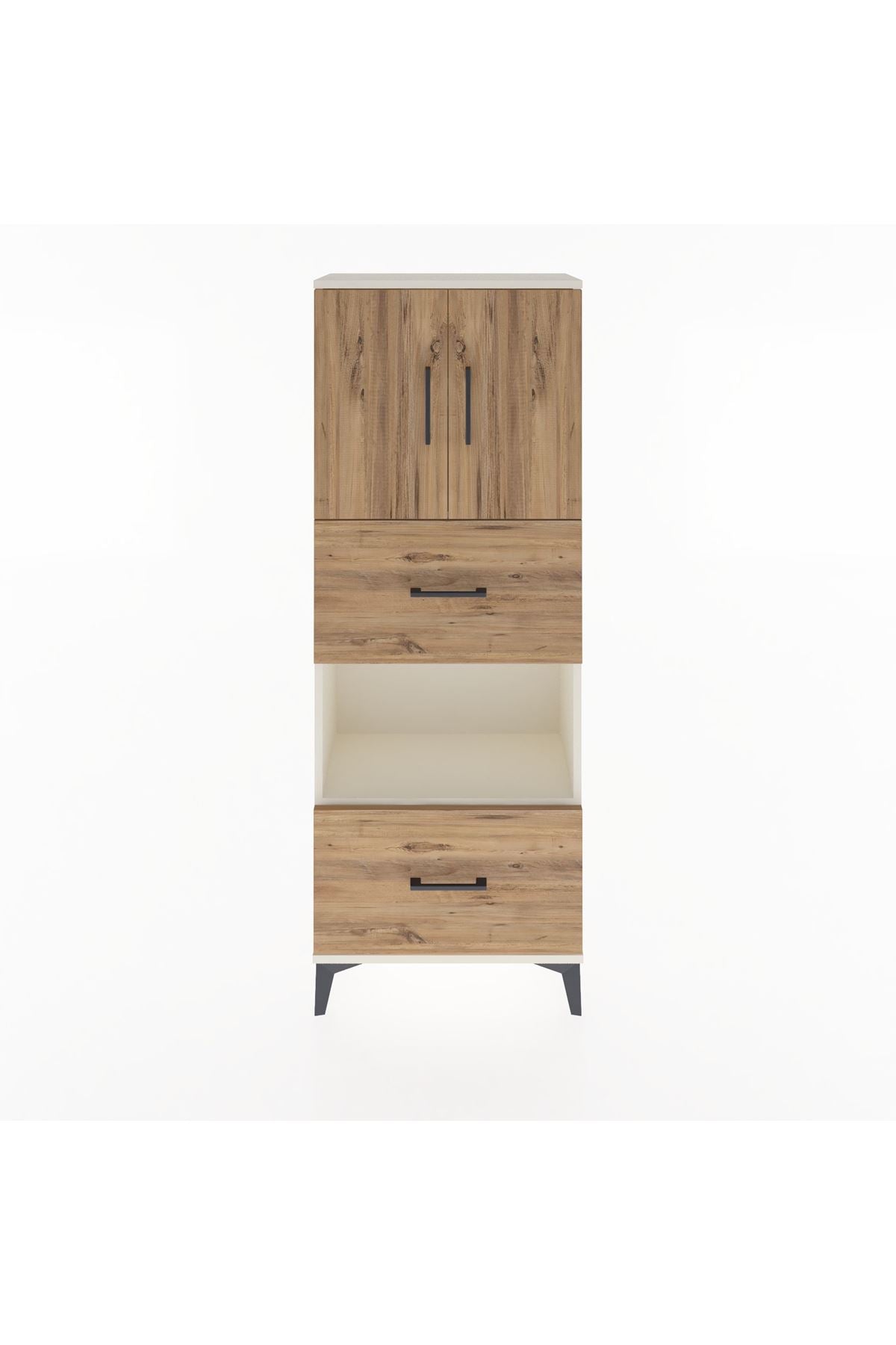 Arges Dolap 3 Raflı 2 Çekmeceli 2 Kapaklı 60x30x163 - S20M069V3A