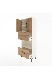 Arges Dolap 3 Raflı 2 Çekmeceli 2 Kapaklı 60x30x163 - S20M069V3A