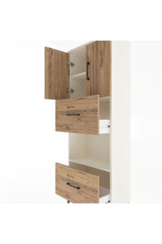 Arges Dolap 3 Raflı 2 Çekmeceli 2 Kapaklı 60x30x163 - S20M069V3A