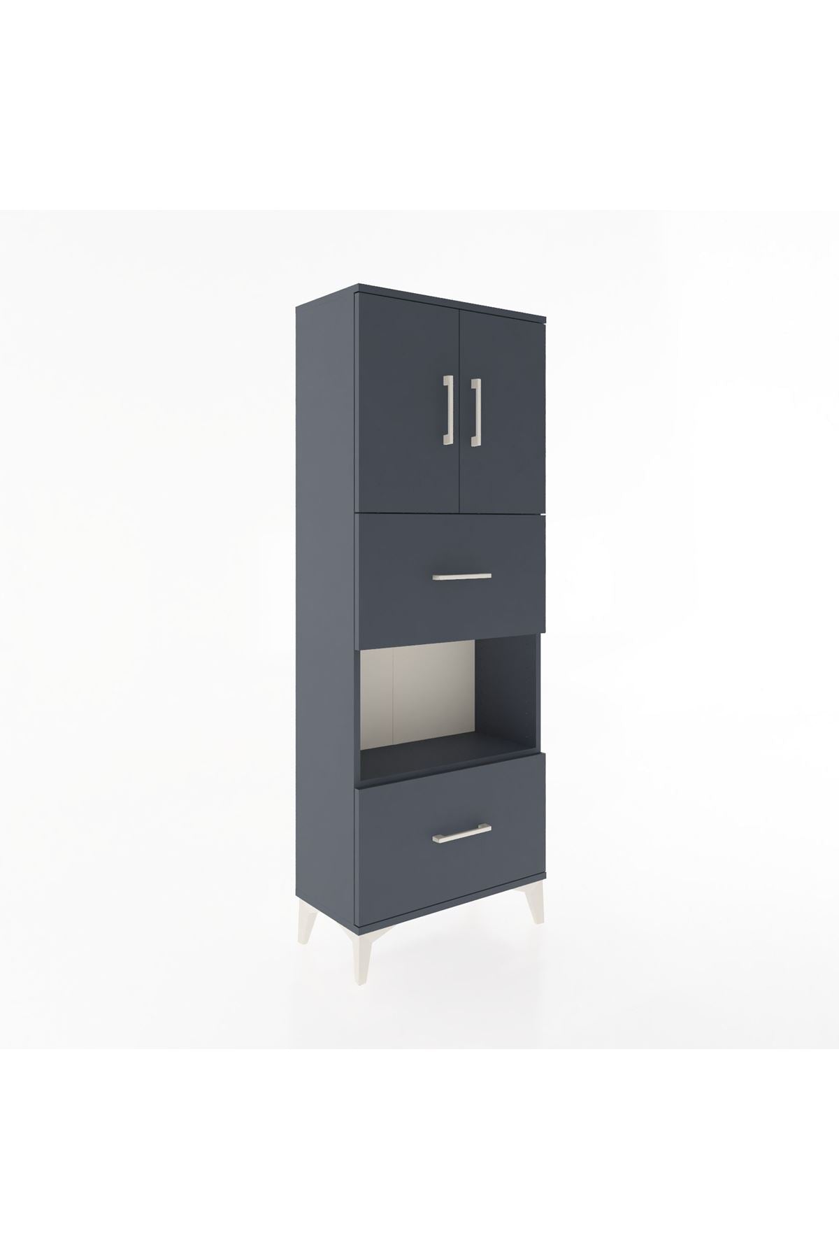 Arges Dolap 3 Raflı 2 Çekmeceli 2 Kapaklı 60x30x163 - S20M069V5A