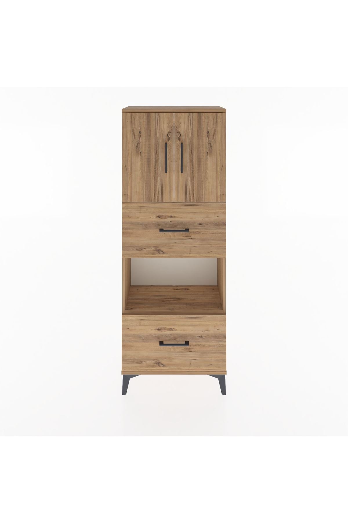 Arges Dolap 3 Raflı 2 Çekmeceli 2 Kapaklı 60x30x163 - S20M069V9A