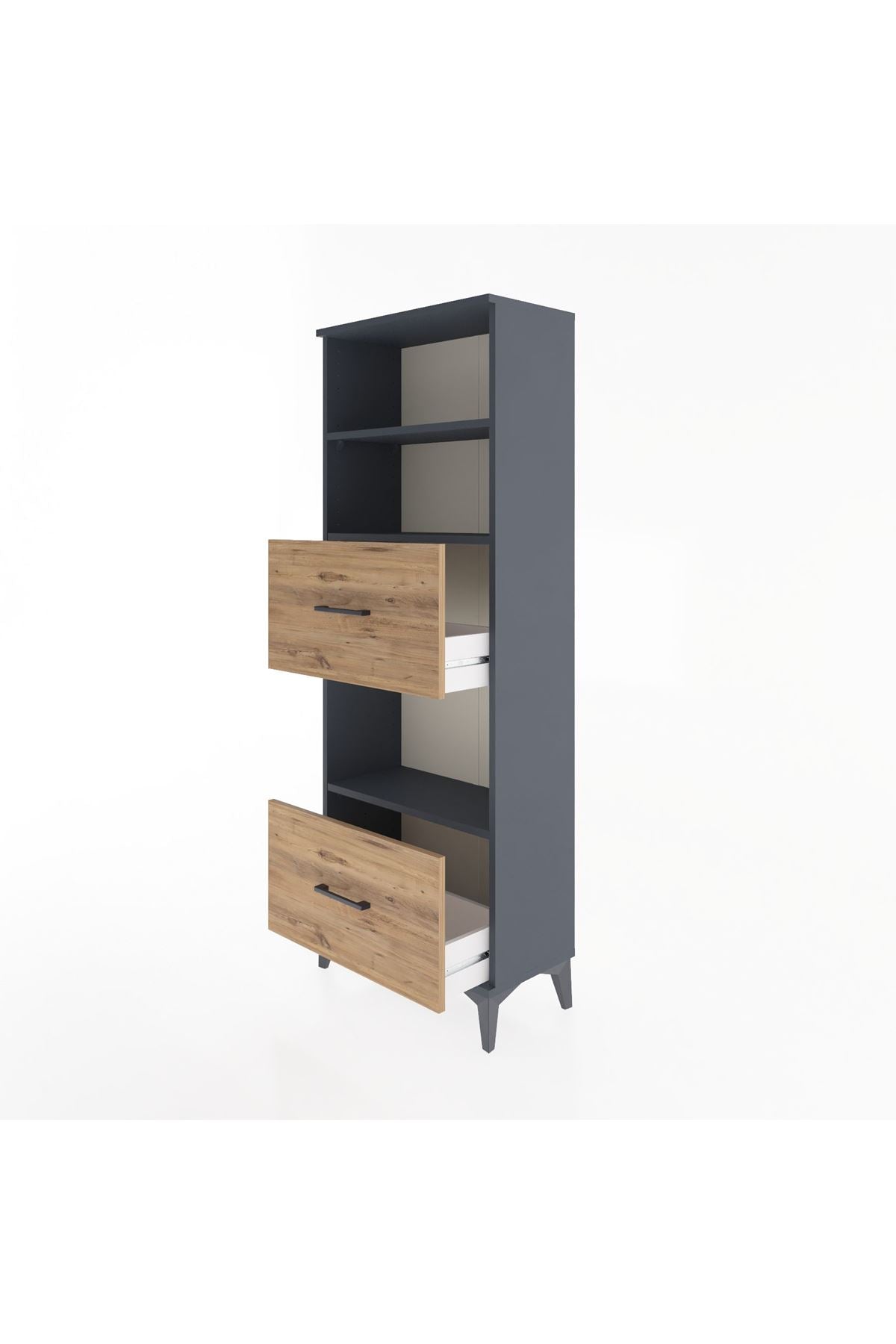 Arges Dolap 3 Raflı 2 Çekmeceli 60x30x163 - S20M070V6A