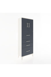 Arges Dolap 2 Raflı 4 Çekmeceli 2 Kapaklı 60x30x163 - S20M071V2A