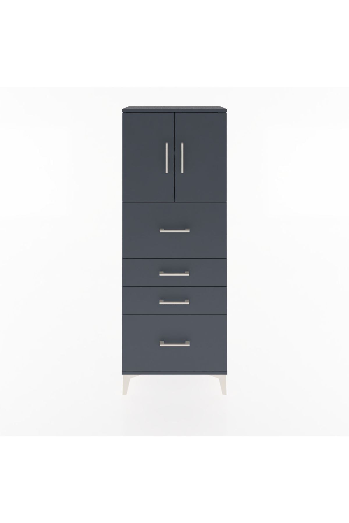 Arges Dolap 2 Raflı 4 Çekmeceli 2 Kapaklı 60x30x163 - S20M071V5A
