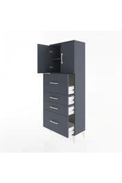 Arges Dolap 2 Raflı 4 Çekmeceli 2 Kapaklı 60x30x163 - S20M071V5A