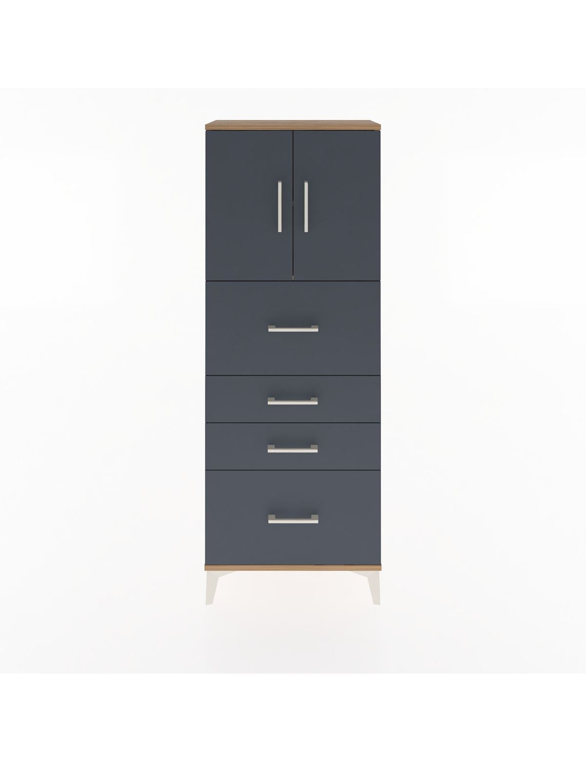Arges Dolap 2 Raflı 4 Çekmeceli 2 Kapaklı 60x30x163 - S20M071V8A