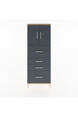 Arges Dolap 2 Raflı 4 Çekmeceli 2 Kapaklı 60x30x163
