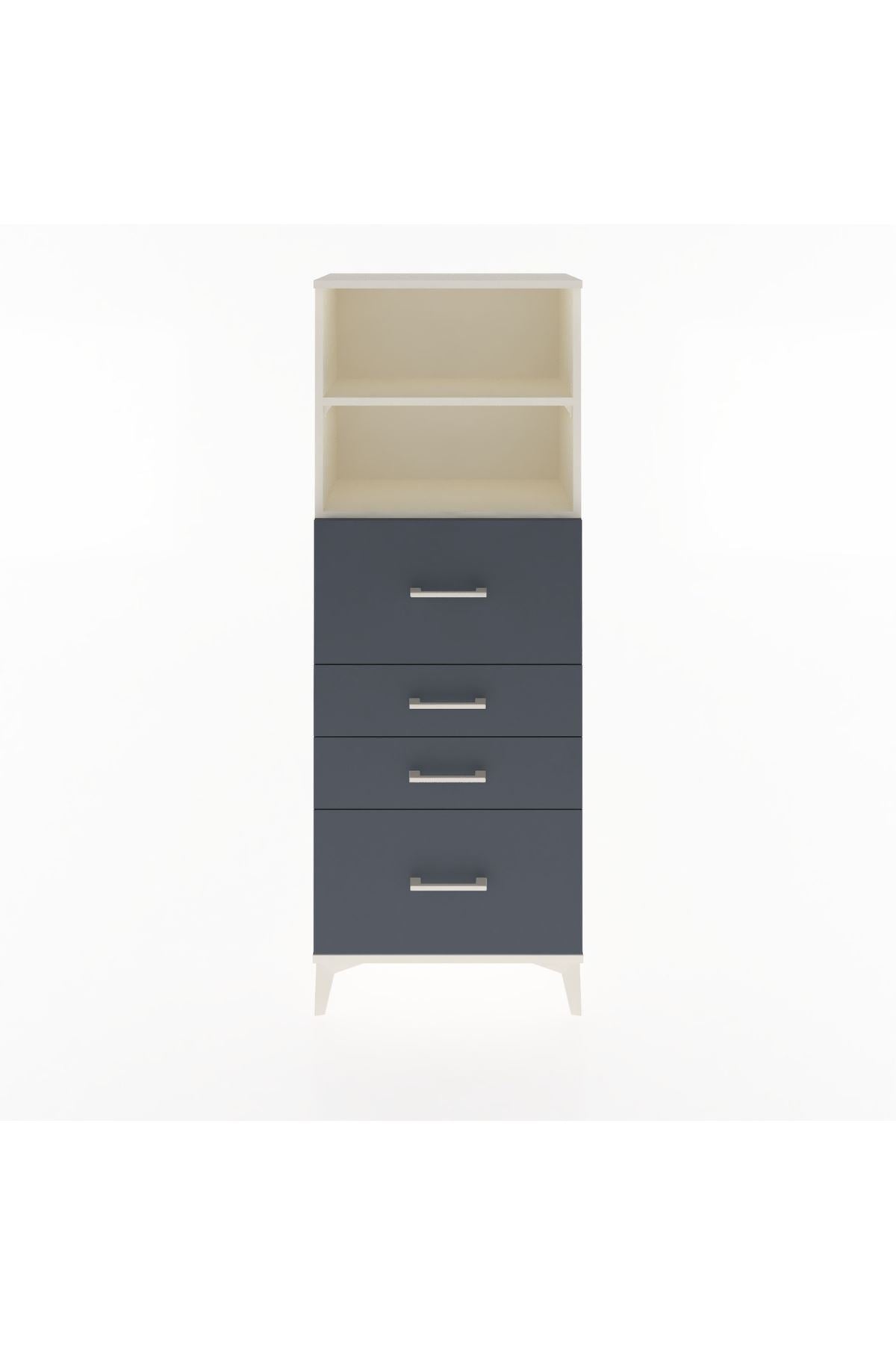 Arges Dolap 2 Raflı 4 Çekmeceli 60x30x163 - S20M072V2A