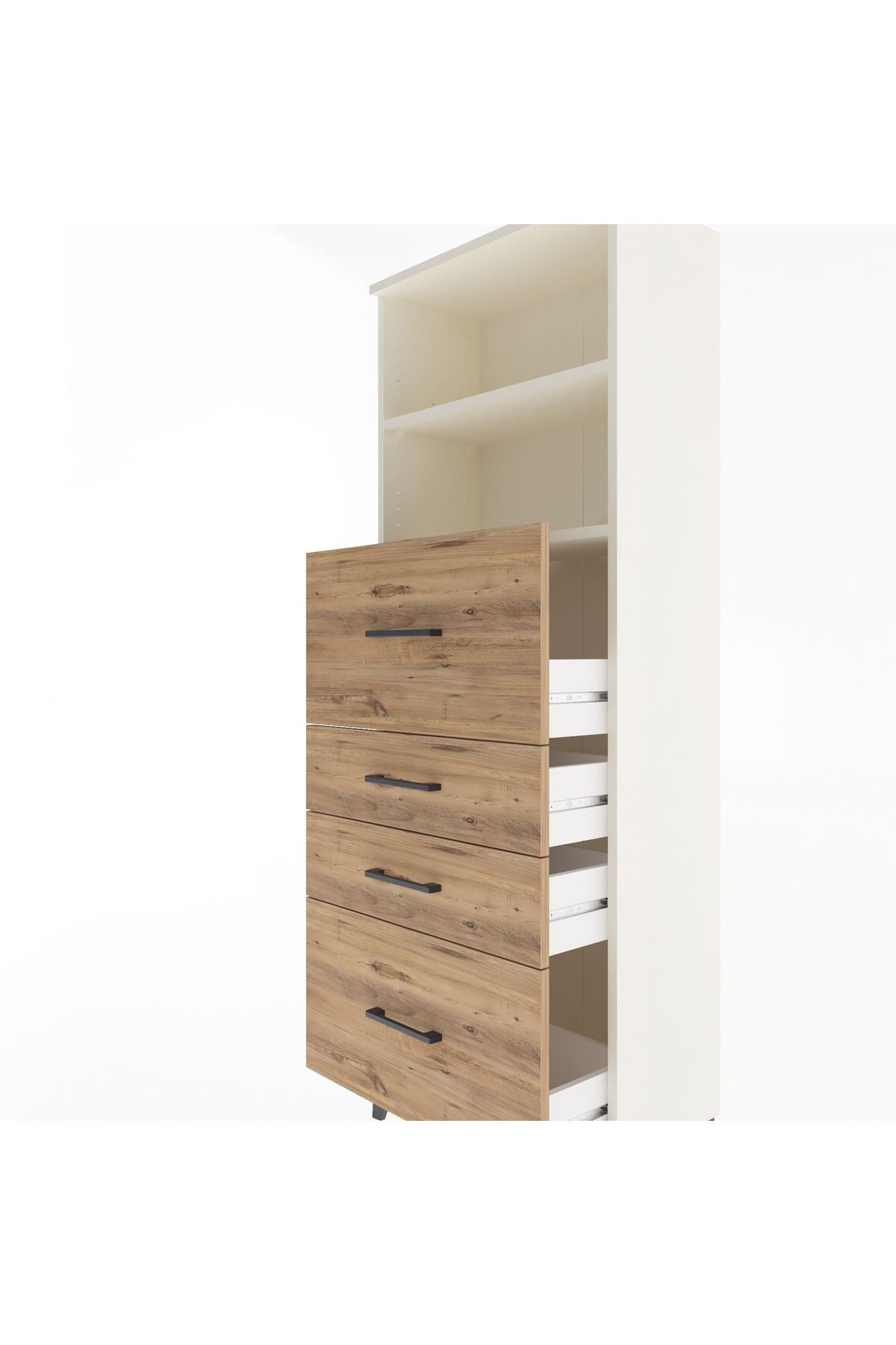 Arges Dolap 2 Raflı 4 Çekmeceli 60x30x163 - S20M072V3A