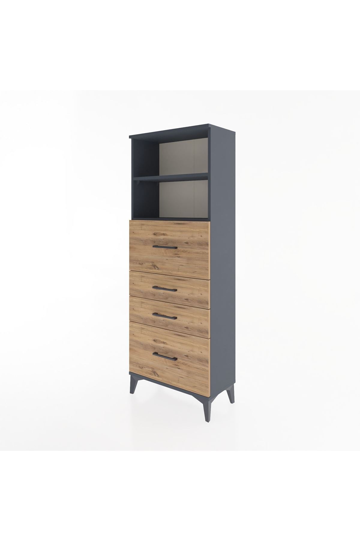 Arges Dolap 2 Raflı 4 Çekmeceli 60x30x163 - S20M072V6A