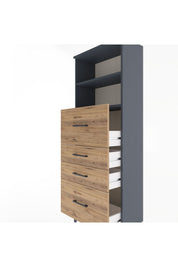 Arges Dolap 2 Raflı 4 Çekmeceli 60x30x163 - S20M072V6A