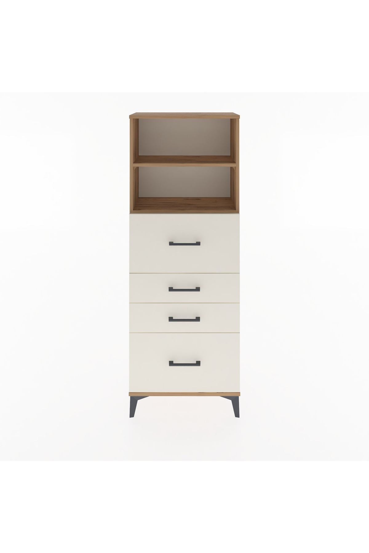 Arges Dolap 2 Raflı 4 Çekmeceli 60x30x163 - S20M072V7A