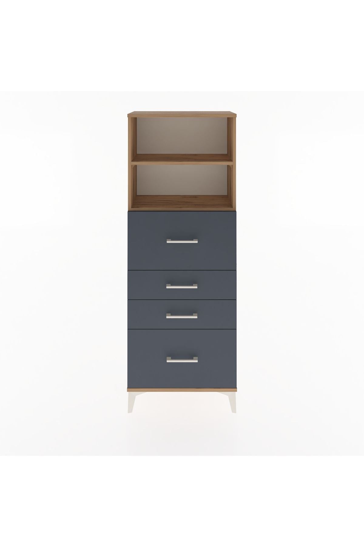 Arges Dolap 2 Raflı 4 Çekmeceli 60x30x163 - S20M072V8A