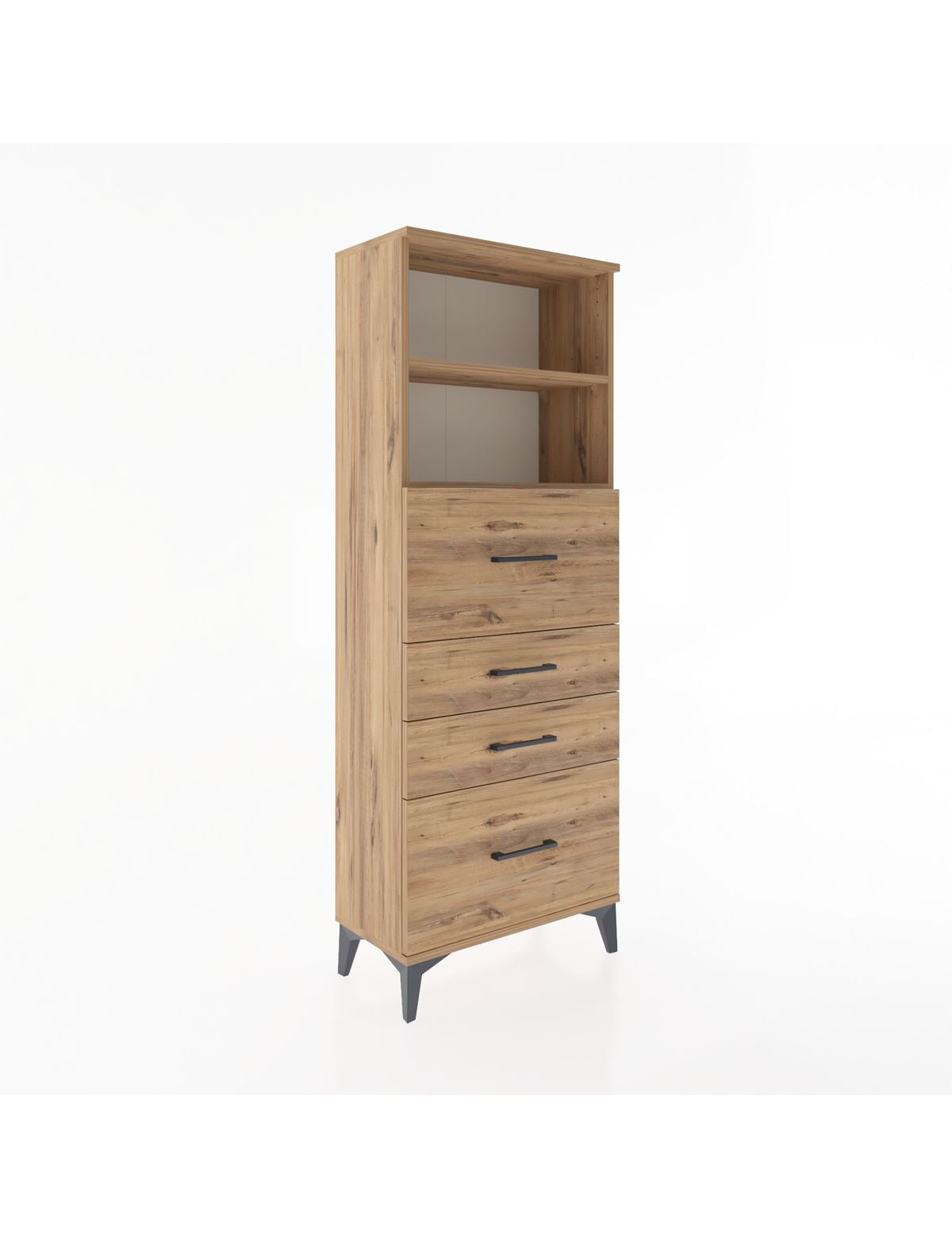 Arges Dolap 2 Raflı 4 Çekmeceli 60x30x163 - S20M072V9A