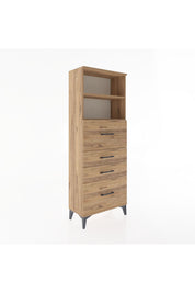 Arges Dolap 2 Raflı 4 Çekmeceli 60x30x163 - S20M072V9A