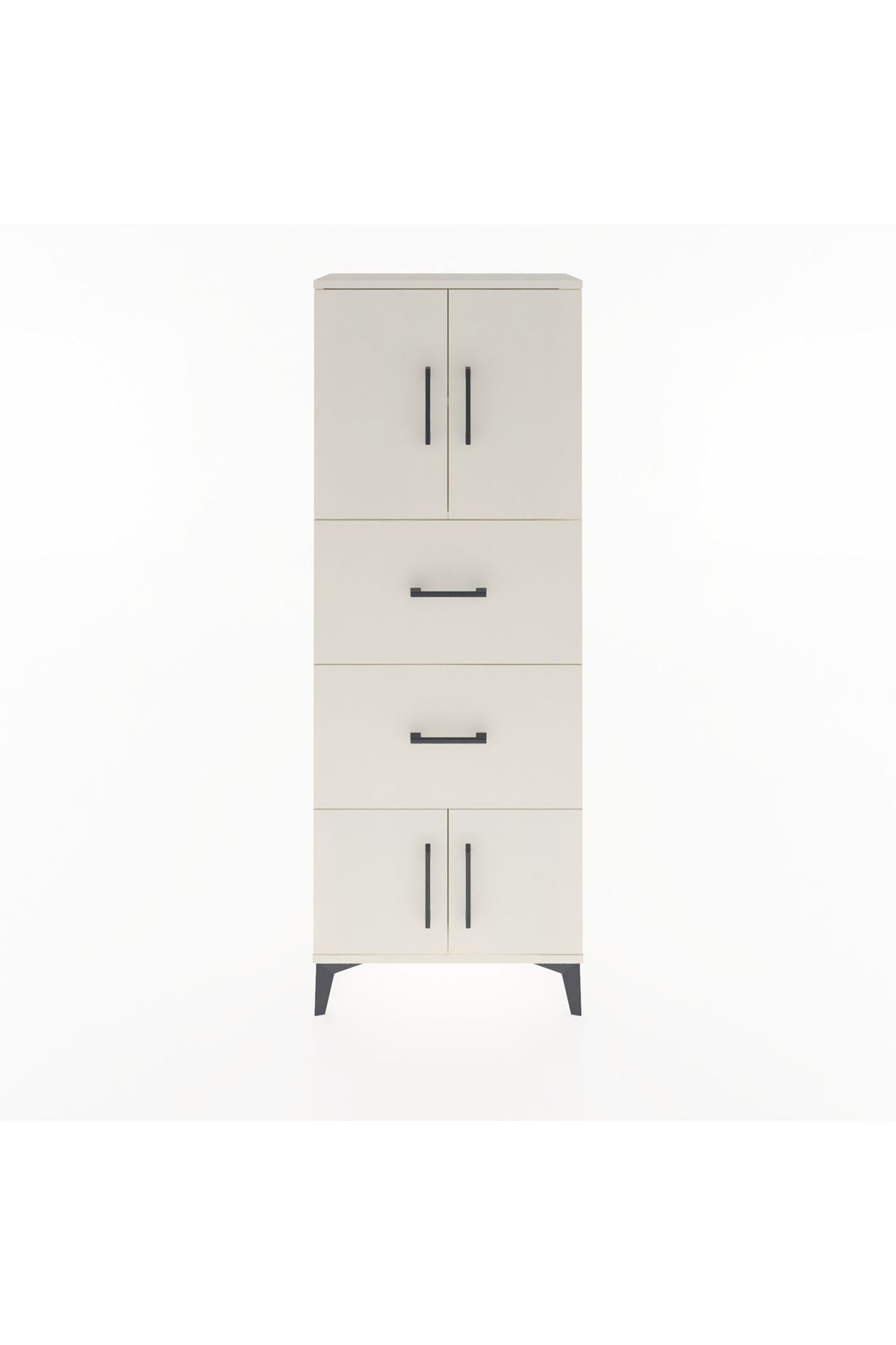 Arges Dolap 2 Raflı 2 Çekmeceli 4 Kapaklı 60x30x163 - S20M073V1A