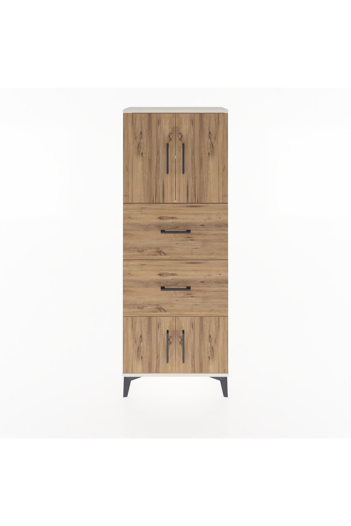 Arges Dolap 2 Raflı 2 Çekmeceli 4 Kapaklı 60x30x163 - S20M073V3A