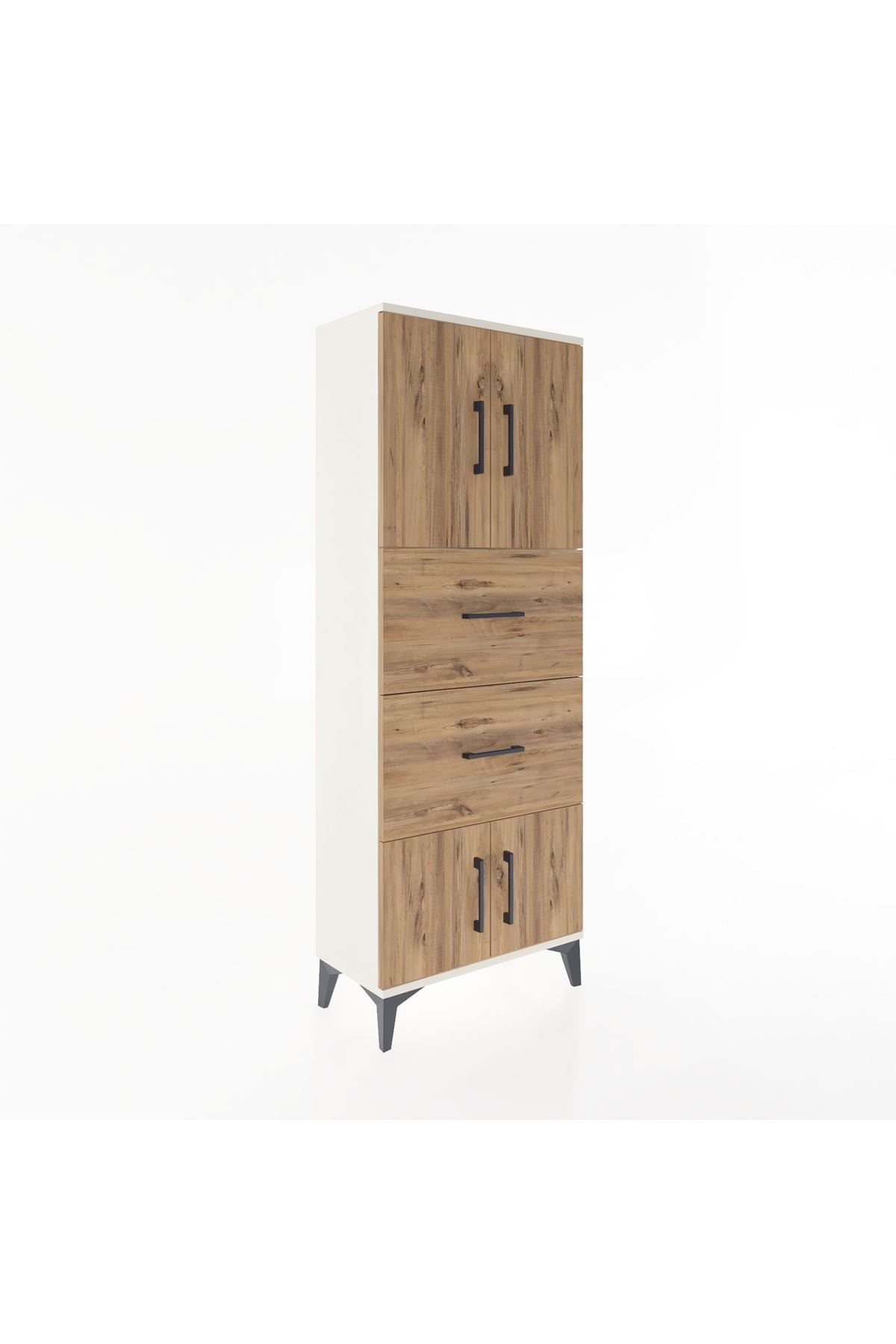 Arges Dolap 2 Raflı 2 Çekmeceli 4 Kapaklı 60x30x163 - S20M073V3A