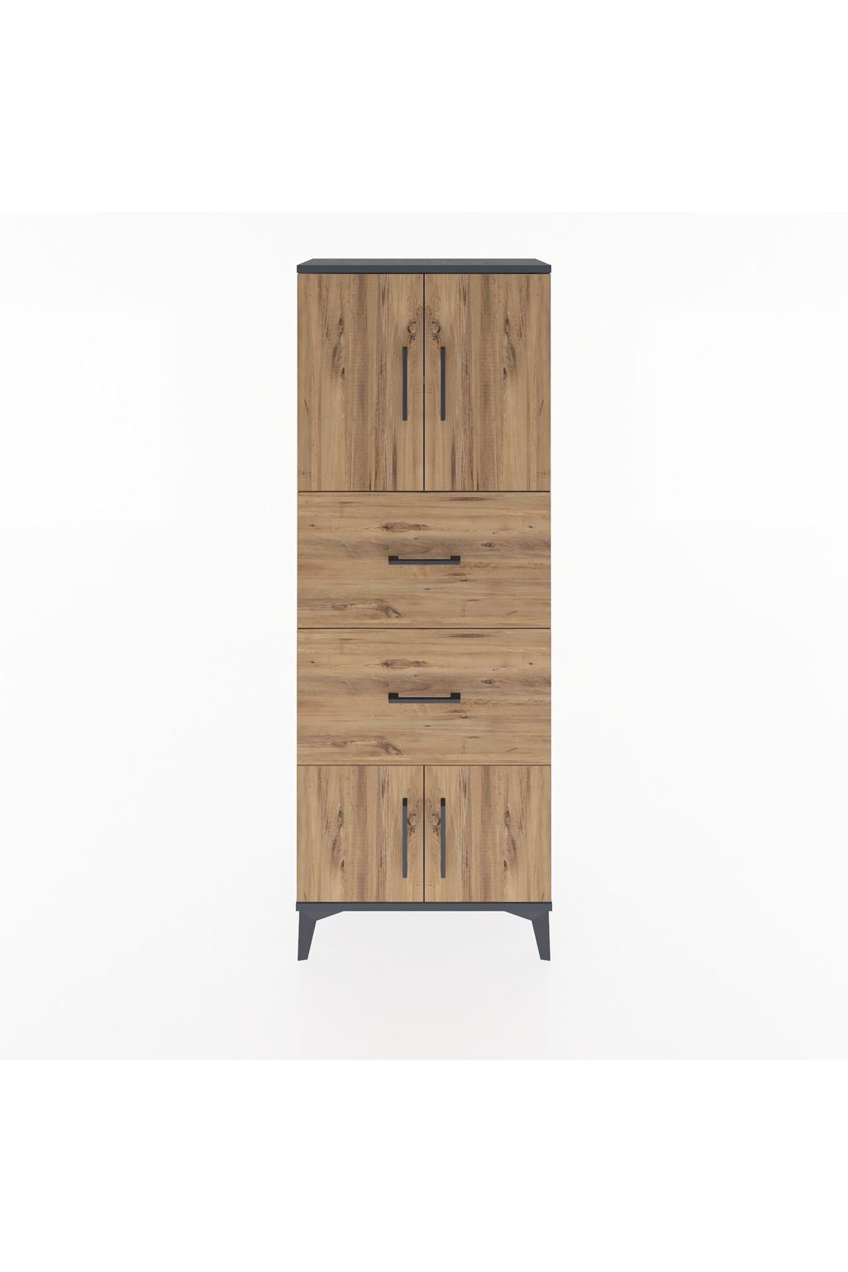 Arges Dolap 2 Raflı 2 Çekmeceli 4 Kapaklı 60x30x163 - S20M073V6A