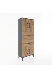 Arges Dolap 2 Raflı 2 Çekmeceli 4 Kapaklı 60x30x163 - S20M073V6A