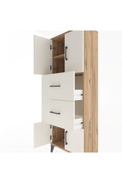 Arges Dolap 2 Raflı 2 Çekmeceli 4 Kapaklı 60x30x163 - S20M073V7A