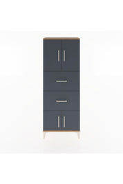 Arges Dolap 2 Raflı 2 Çekmeceli 4 Kapaklı 60x30x163 - S20M073V8A