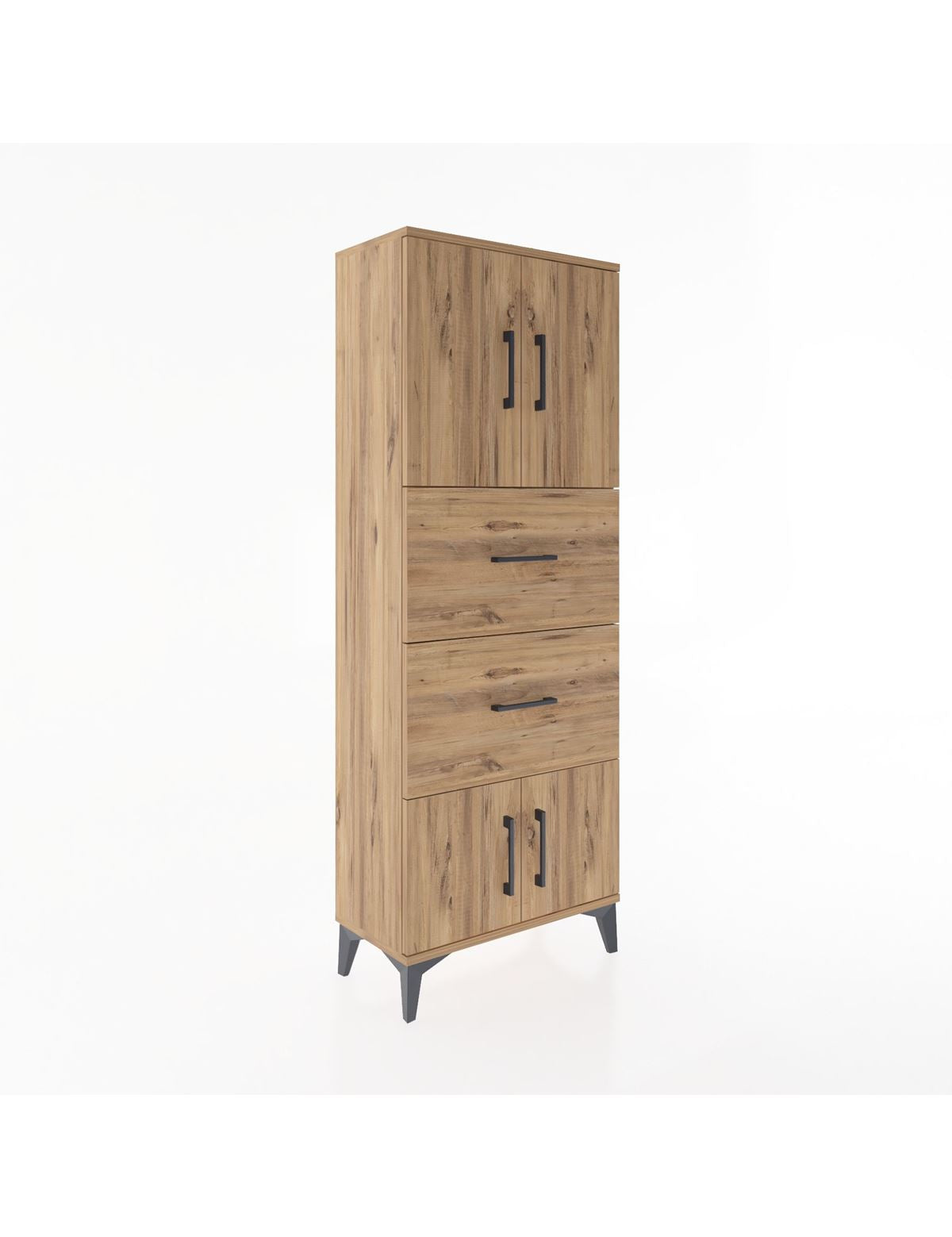 Arges Dolap 2 Raflı 2 Çekmeceli 4 Kapaklı 60x30x163 - S20M073V9A