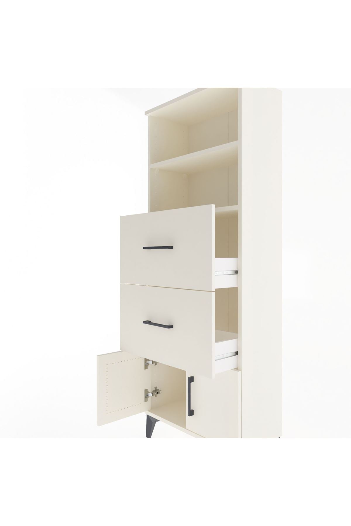 Arges Dolap 2 Raflı 2 Çekmeceli 2 Kapaklı 60x30x163 - S20M074V1A