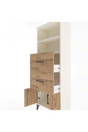 Arges Dolap 2 Raflı 2 Çekmeceli 2 Kapaklı 60x30x163 - S20M074V3A