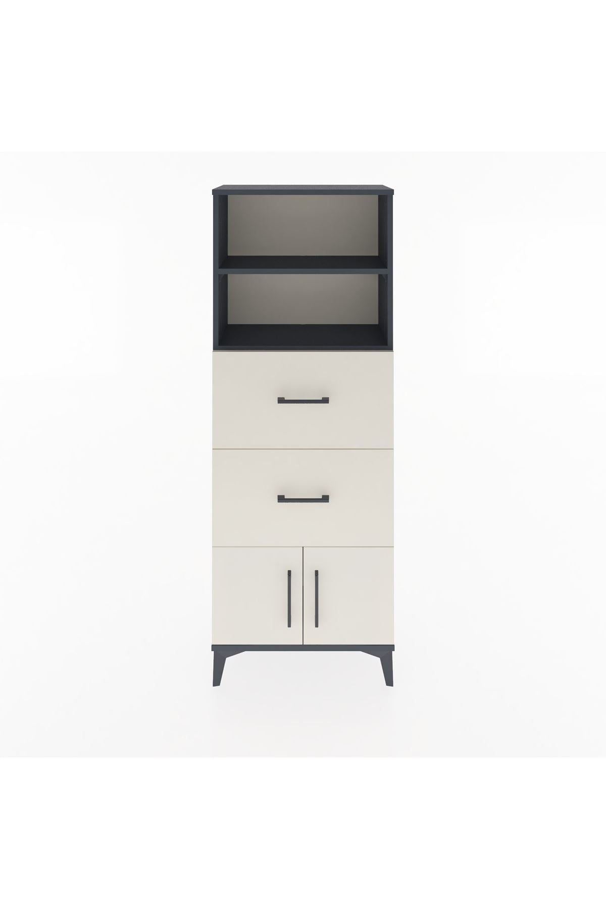Arges Dolap 2 Raflı 2 Çekmeceli 2 Kapaklı 60x30x163 - S20M074V4A