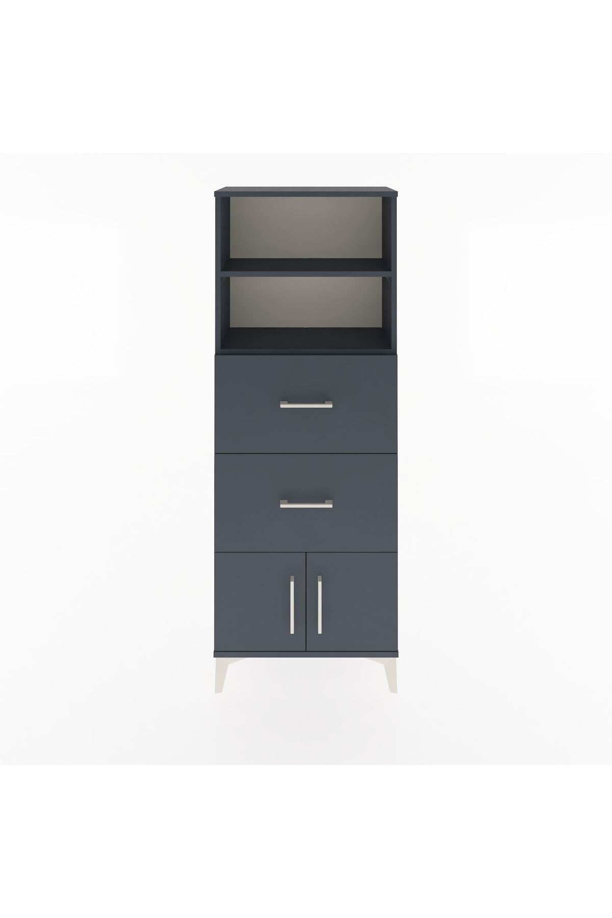 Arges Dolap 2 Raflı 2 Çekmeceli 2 Kapaklı 60x30x163 - S20M074V5A