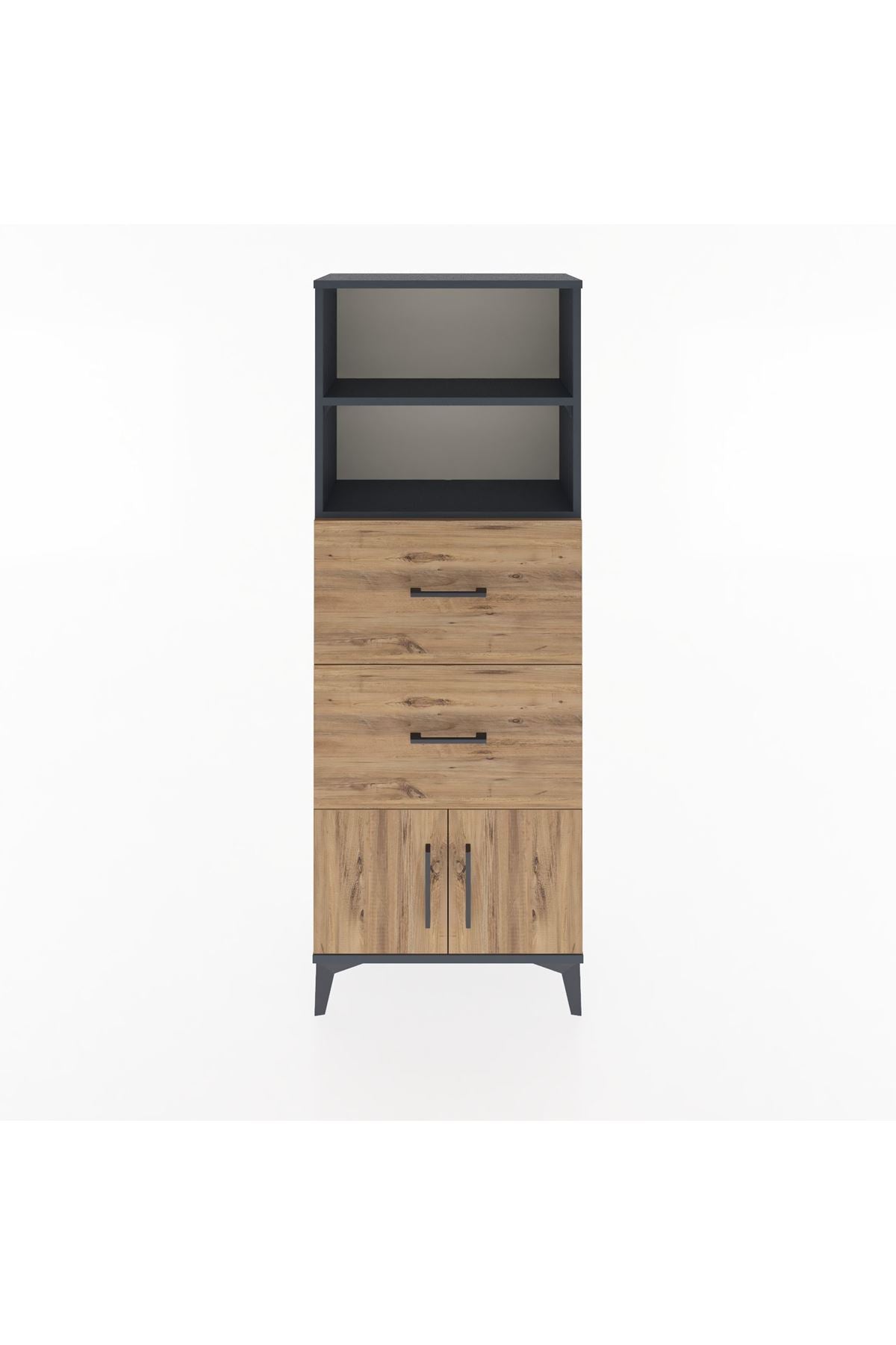 Arges Dolap 2 Raflı 2 Çekmeceli 2 Kapaklı 60x30x163 - S20M074V6A