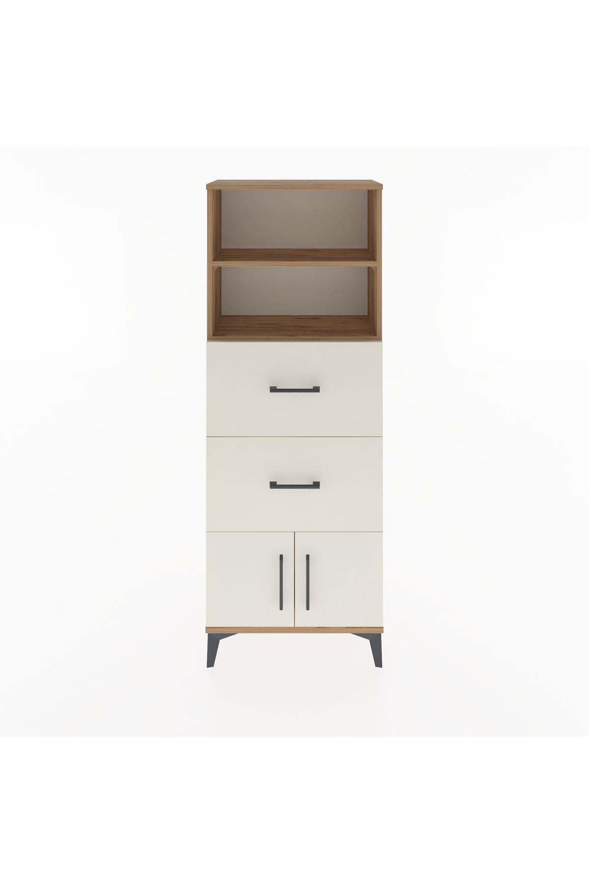 Arges Dolap 2 Raflı 2 Çekmeceli 2 Kapaklı 60x30x163 - S20M074V7A