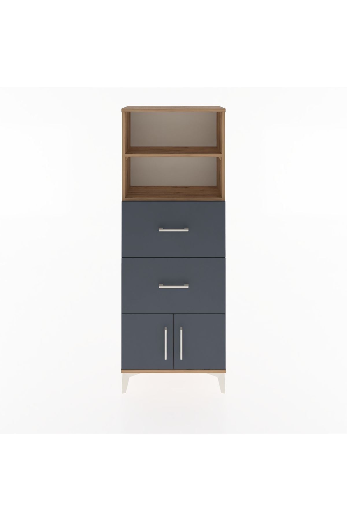 Arges Dolap 2 Raflı 2 Çekmeceli 2 Kapaklı 60x30x163 - S20M074V8A