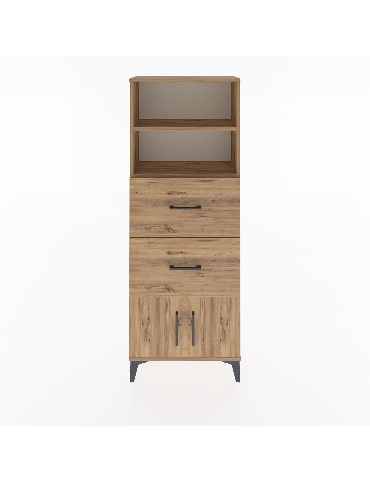 Arges Dolap 2 Raflı 2 Çekmeceli 2 Kapaklı 60x30x163 - S20M074V9A