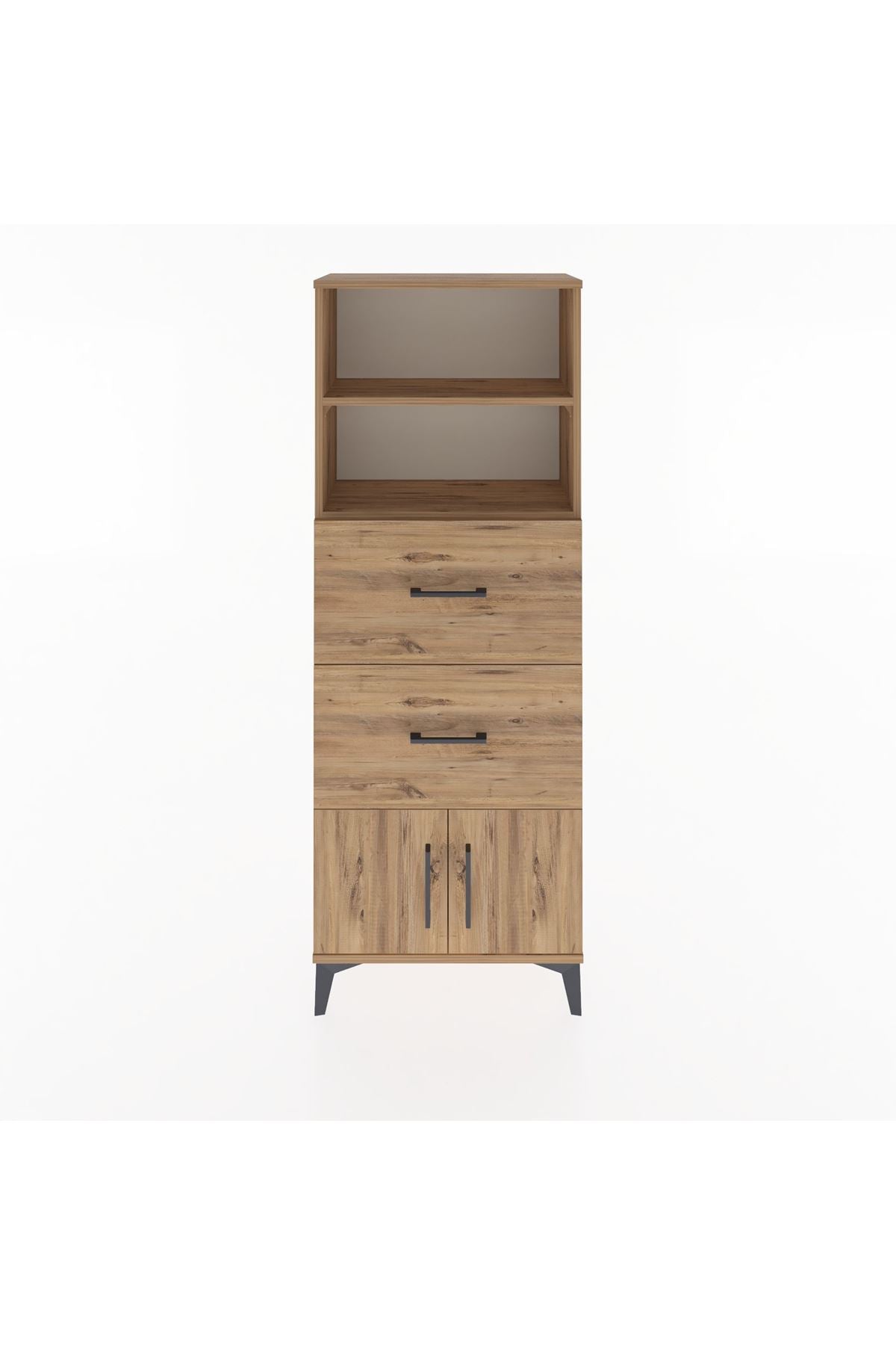 Arges Dolap 2 Raflı 2 Çekmeceli 2 Kapaklı 60x30x163 - S20M074V9A
