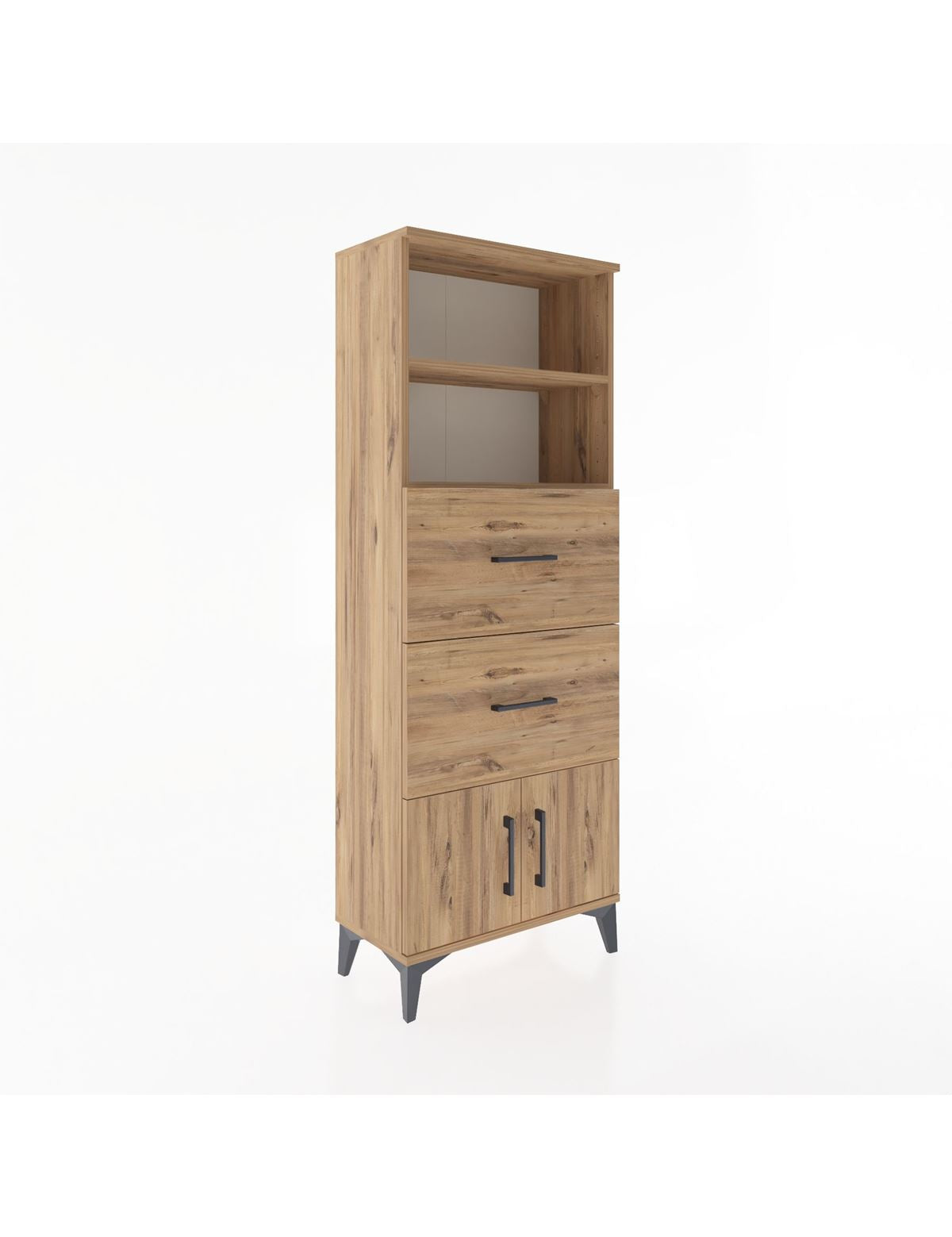 Arges Dolap 2 Raflı 2 Çekmeceli 2 Kapaklı 60x30x163 - S20M074V9A